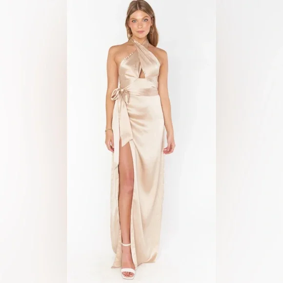 Show Me Your MuMu | Dresses | Show Me Your Mumu Adele Halter Maxi Dress  Bridesmaid Dress | Poshmark